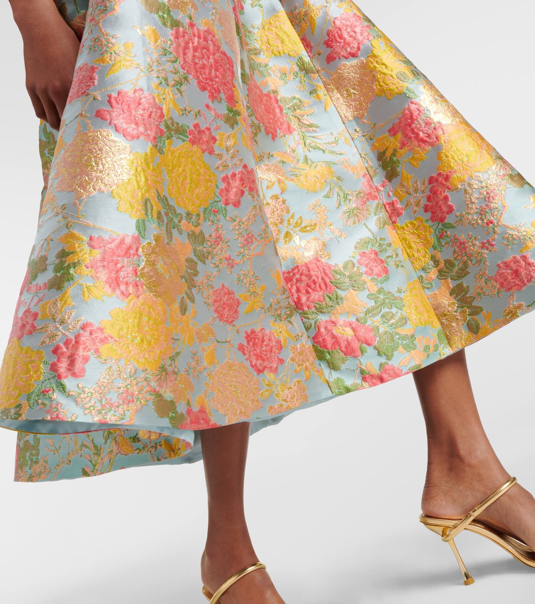 Jackie floral jacquard midi dress - 5