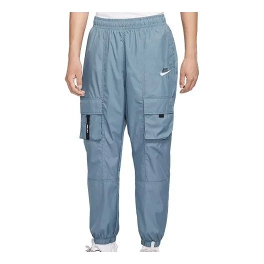 Nike Air Athleisure Casual Sports Multiple Pockets Woven Long Pants Blue CU4144-031 - 1