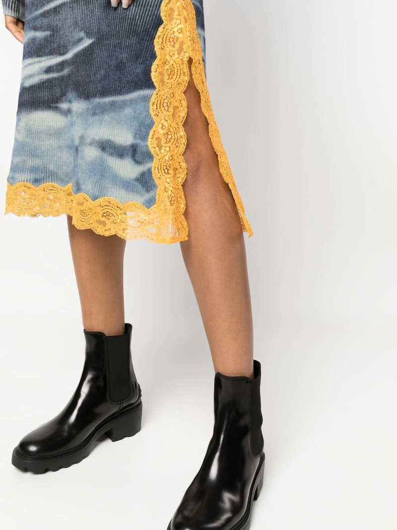 tie-dye ribbed-knit dress 5