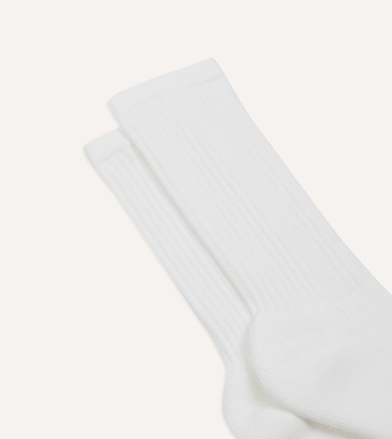 White Cotton Sports Socks 3