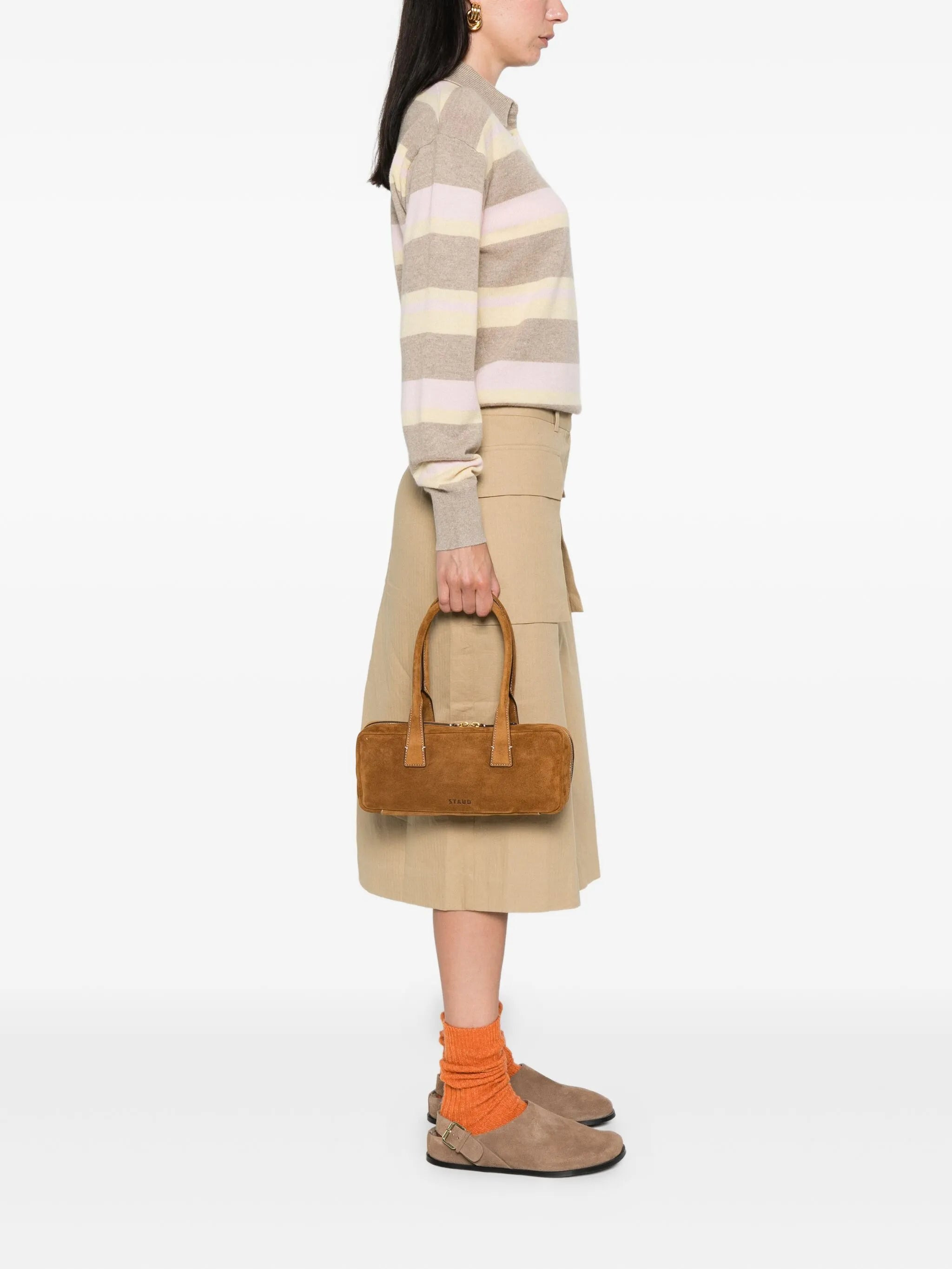 Staud The Dude Suede Zip-top Tote Bag - 2