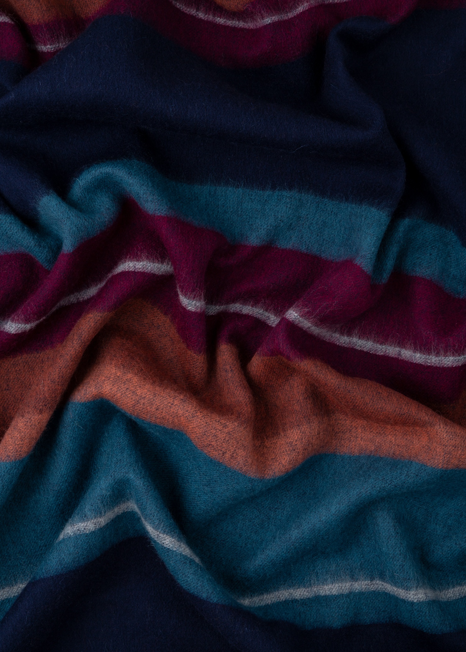 Faded Edge Reversible Lambswool Blanket - 5