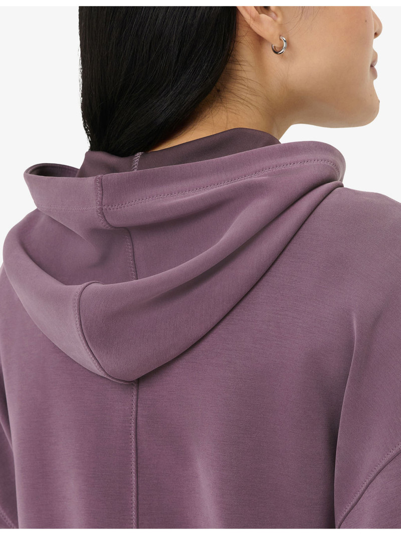 Sand Wash CloudWeight Cropped Stretch-Jersey Hoody 5