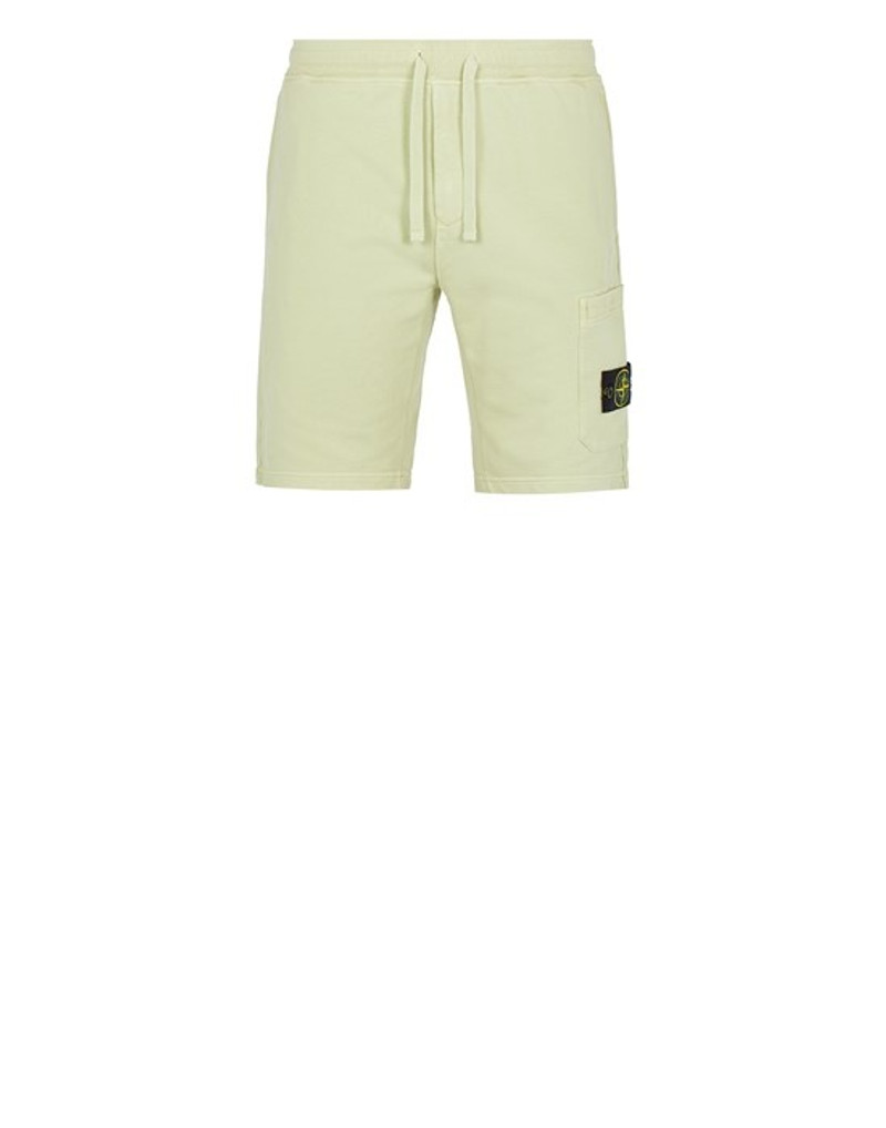 64651 GARMENT-DYED COTTON FLEECE LIGHT GREEN - 1