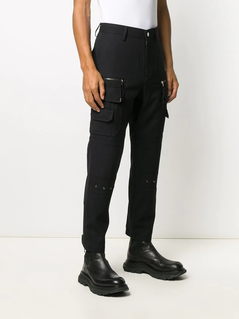 straight-leg cargo trousers - 3