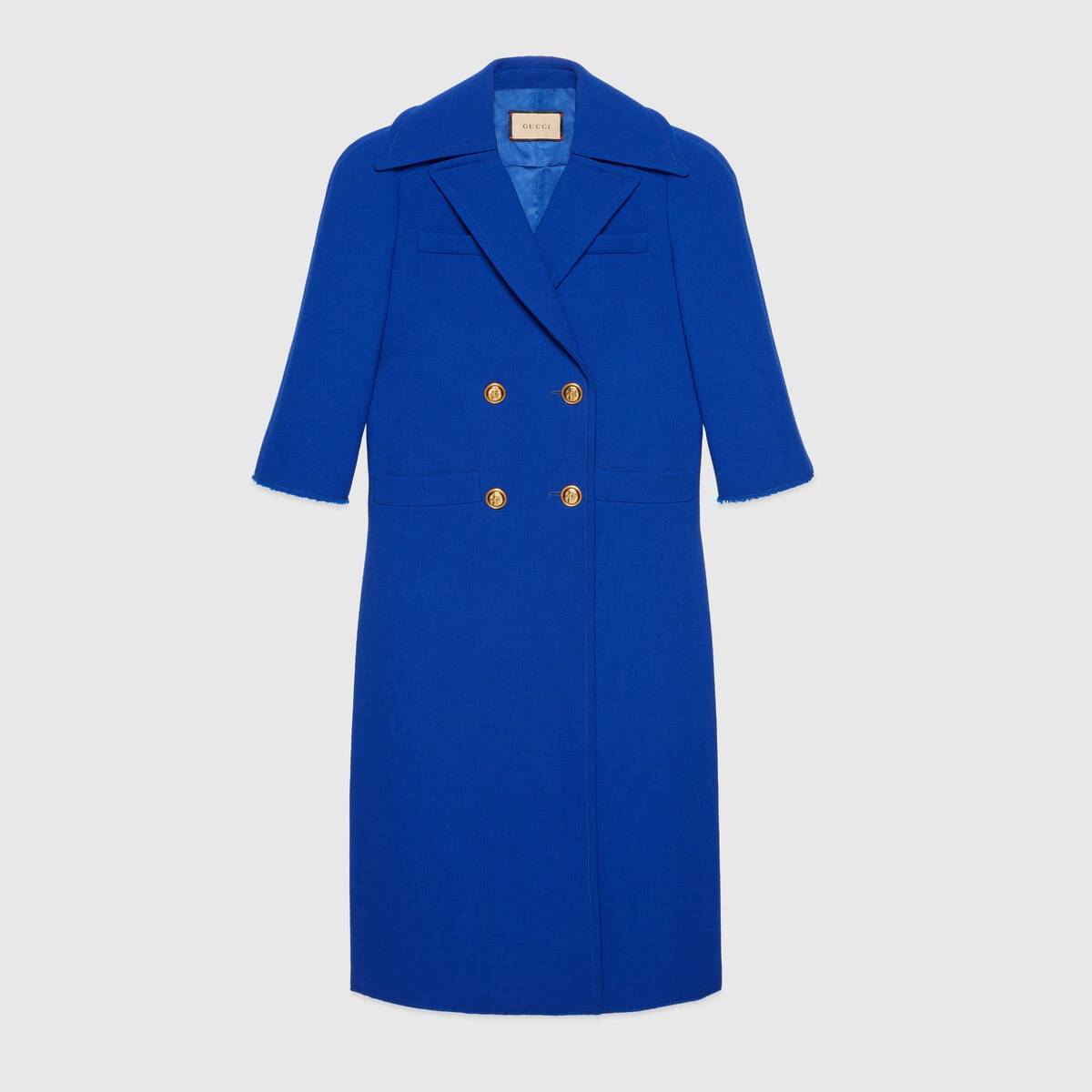 Double-breasted coat with pleats - 1