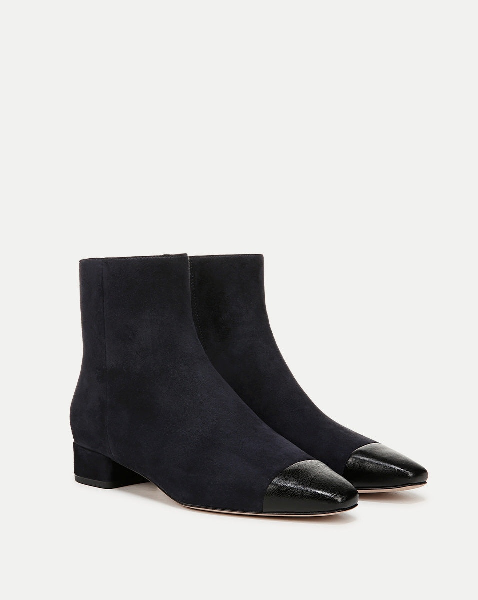 CECILE SUEDE CAP-TOE BOOTIE - 2
