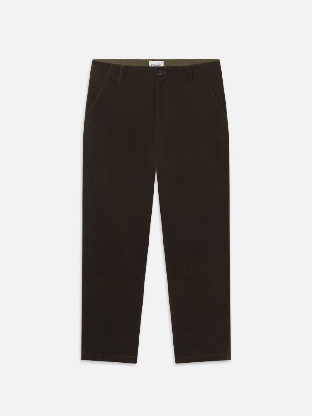 Soft Corduroy Pants in Dark Olive - 1