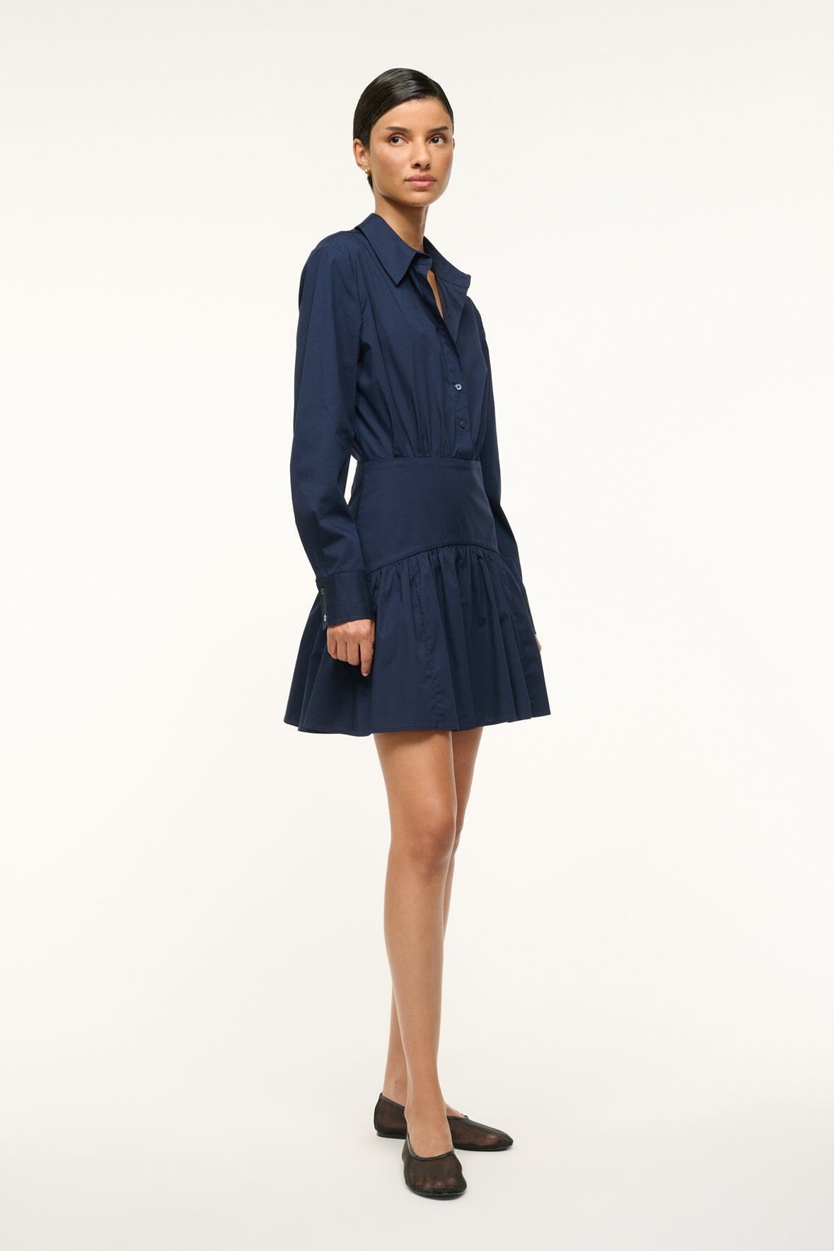 STAUD ROCCO MINI DRESS NAVY - 3