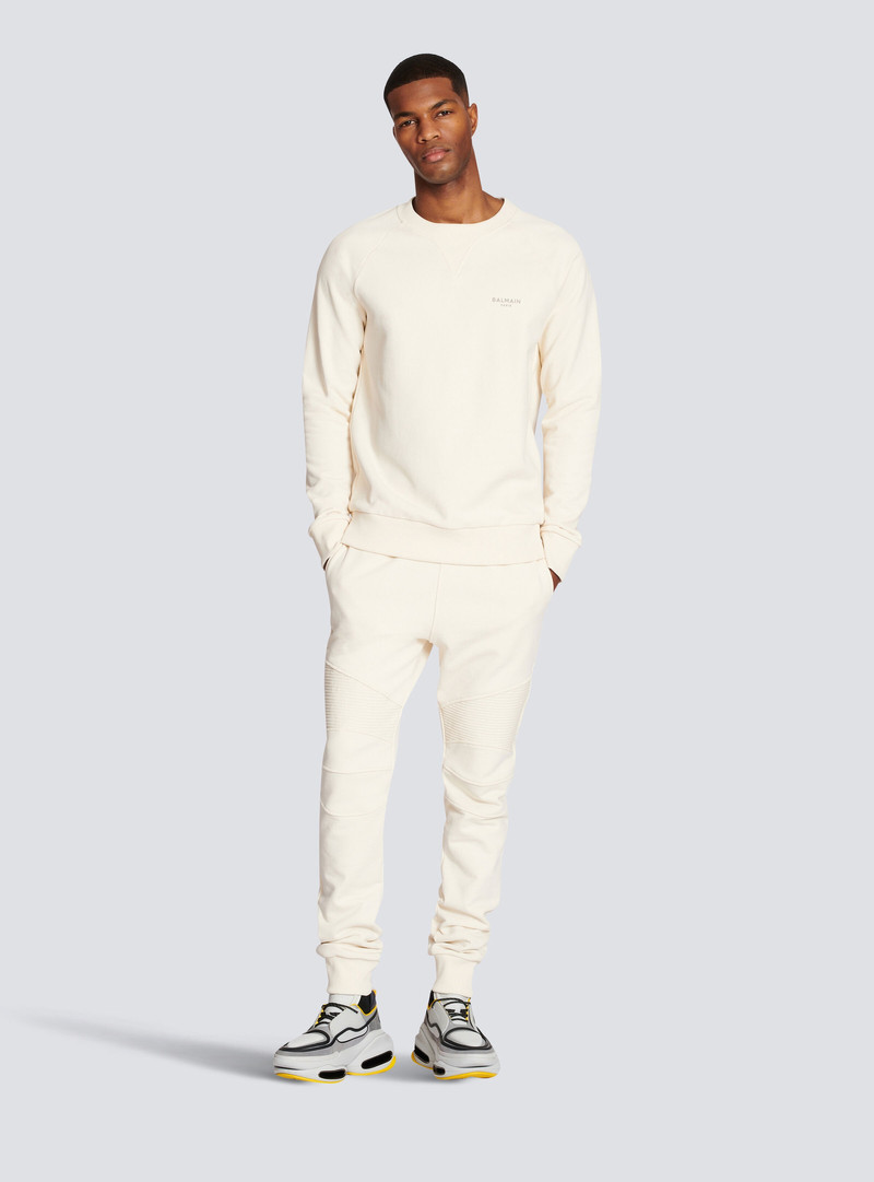 Balmain Balmain logo printed cotton jogging bottoms outlook