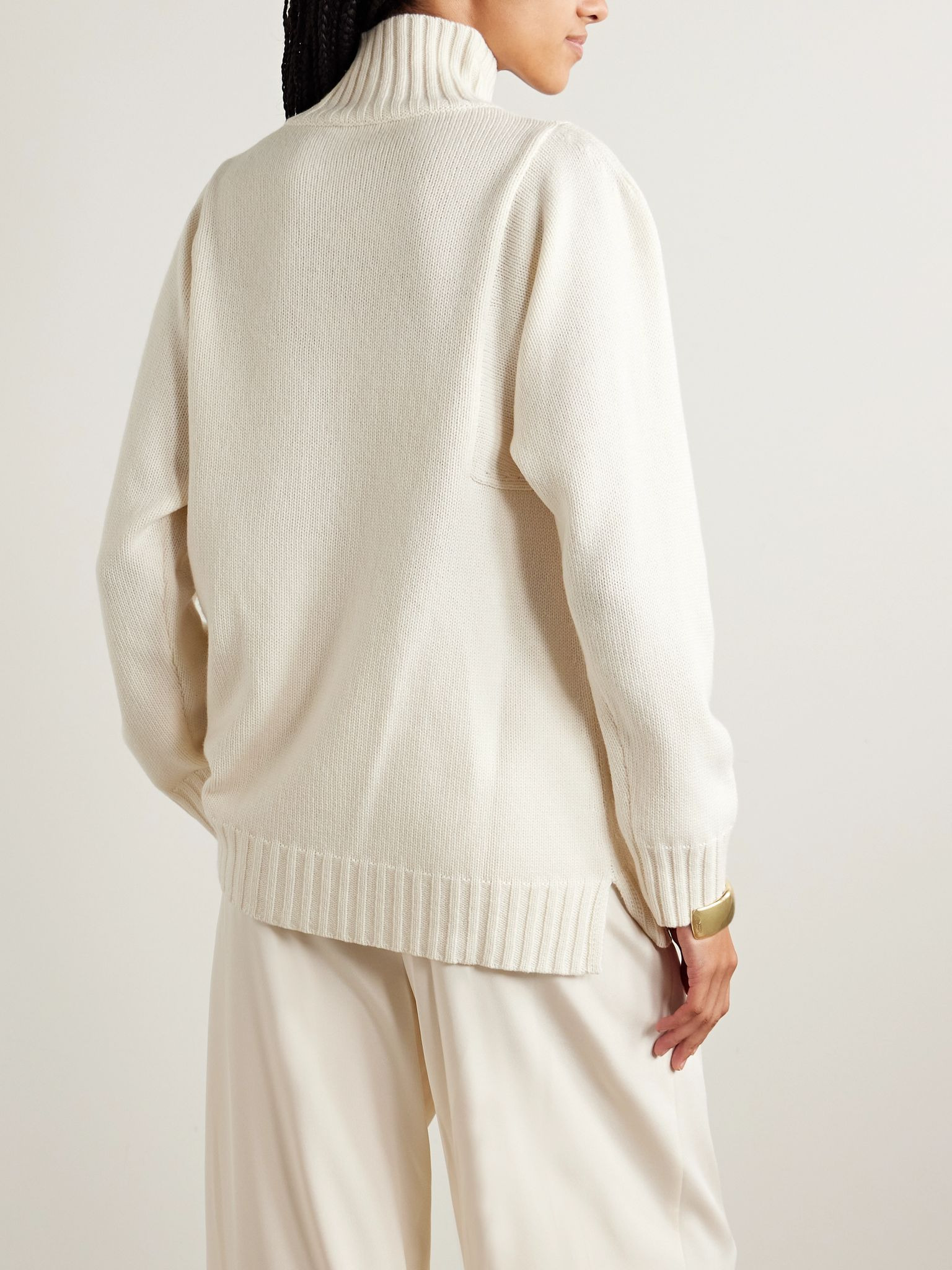 Cashmere turtleneck sweater White - 3
