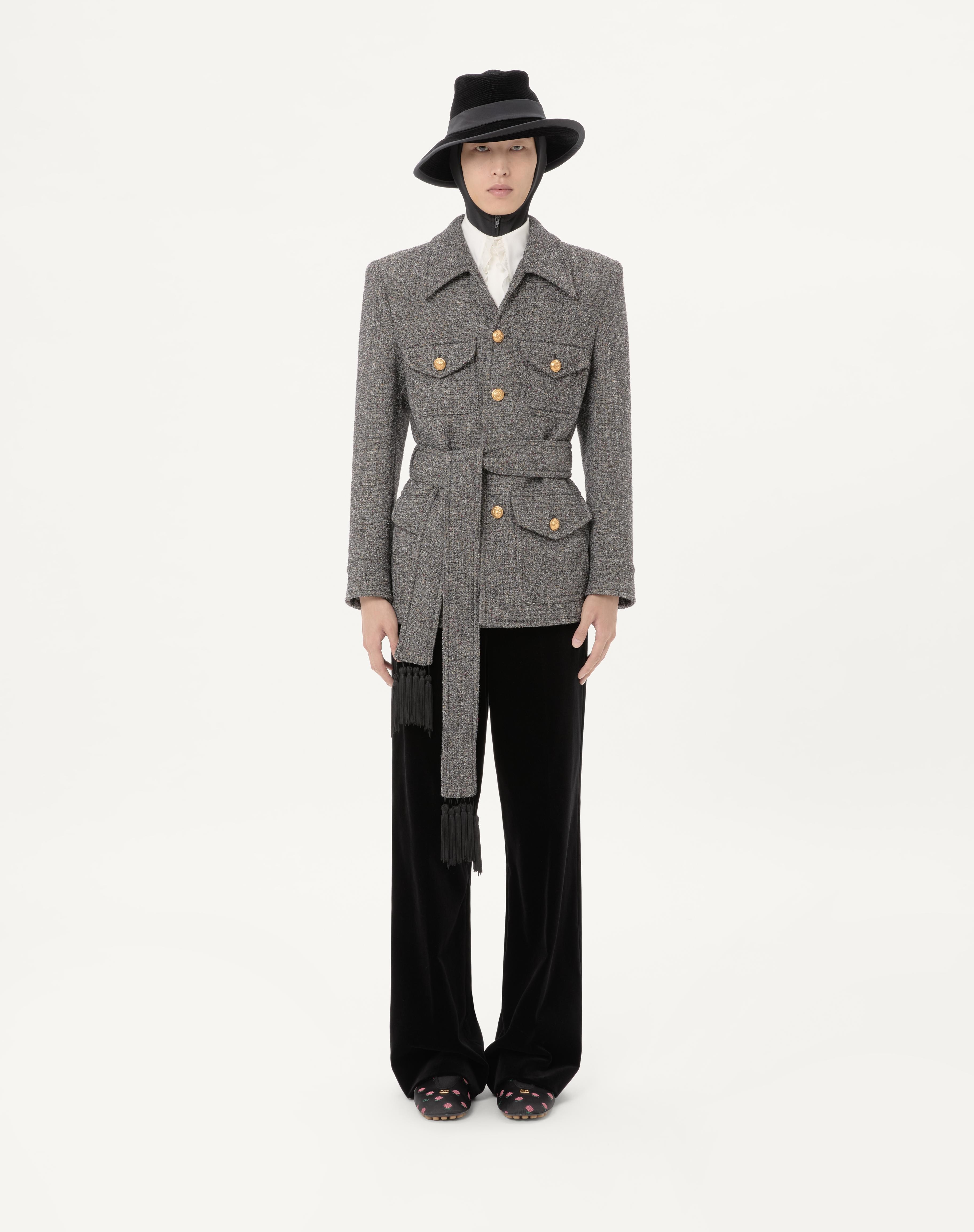 VALENTINO BOUTONNÉ WOOL SAFARI JACKET WITH BELT - 5