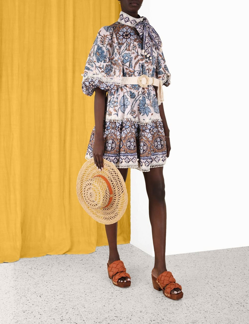 VITALI TIE NECK MINI DRESS 3