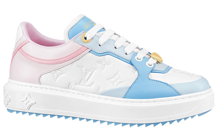 (WMNS) LOUIS VUITTON Time Out Sneakers 'White Monogram with Blue Pink' 1A9QB4 - 2