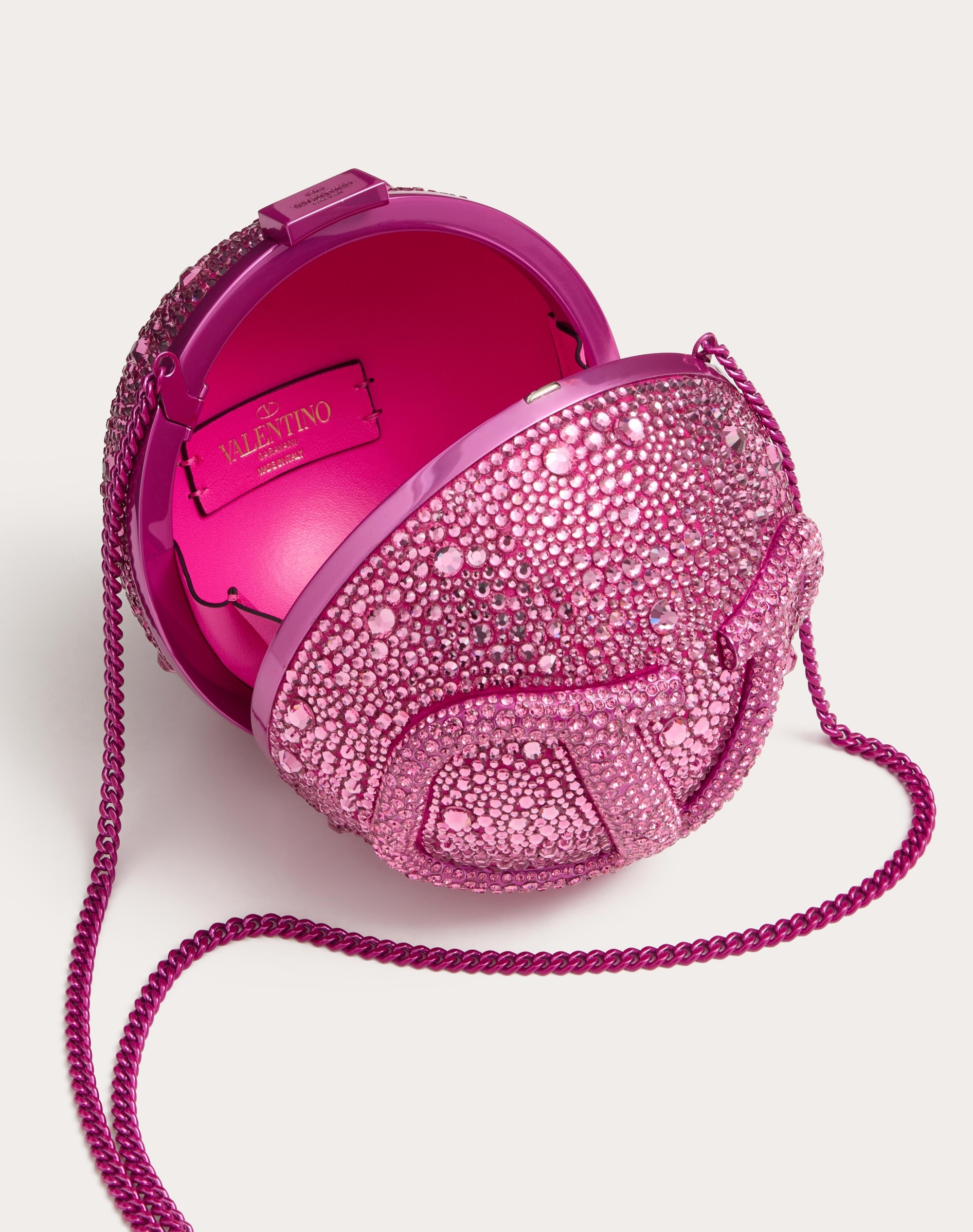 VLOGO SIGNATURE METAL AND SWAROVSKI® CRYSTAL MINAUDIÈRE - 4