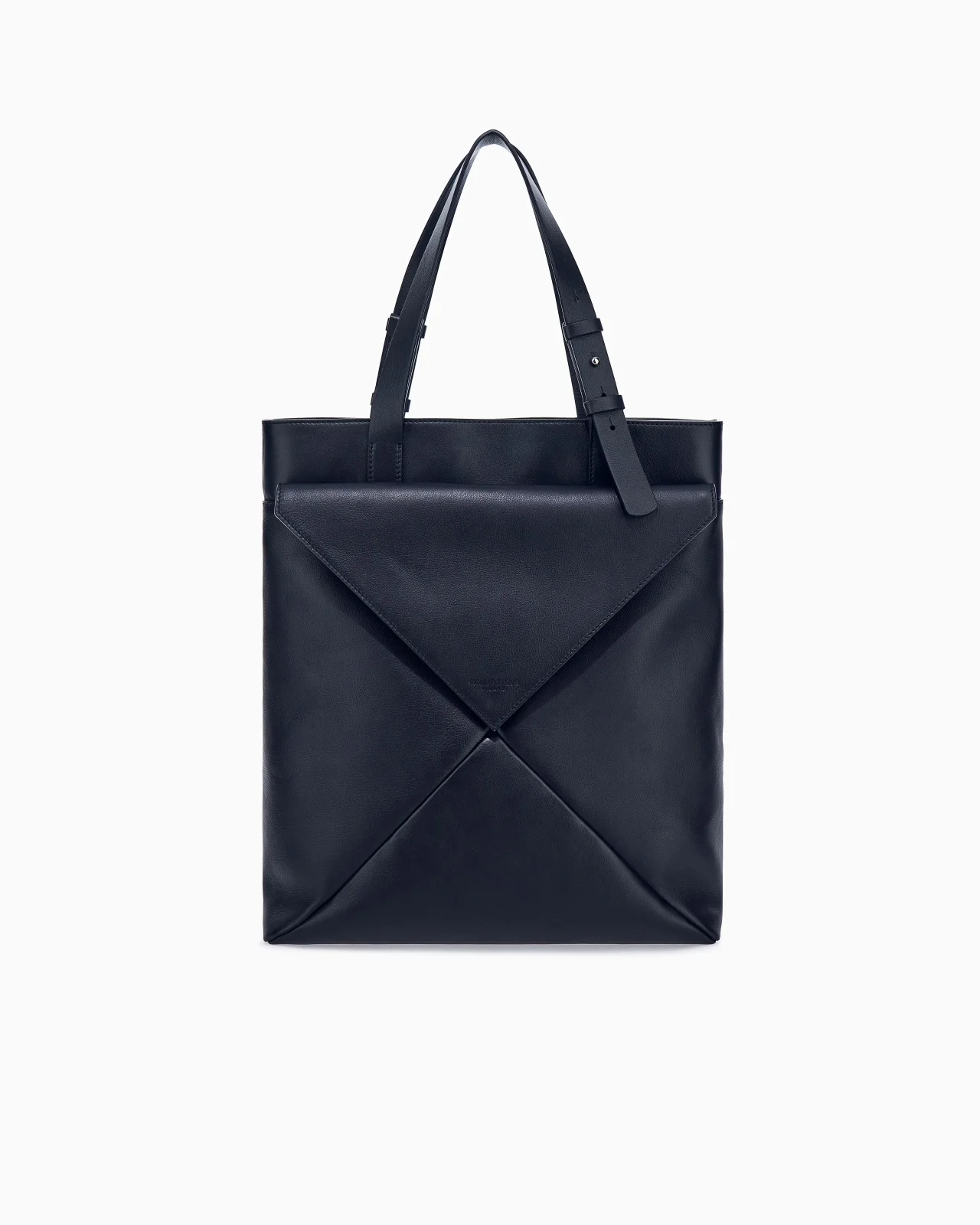 VERTICAL SHOPPER IN SMOOTH LEATHER WITH A MOSAIC EFFECT - 1