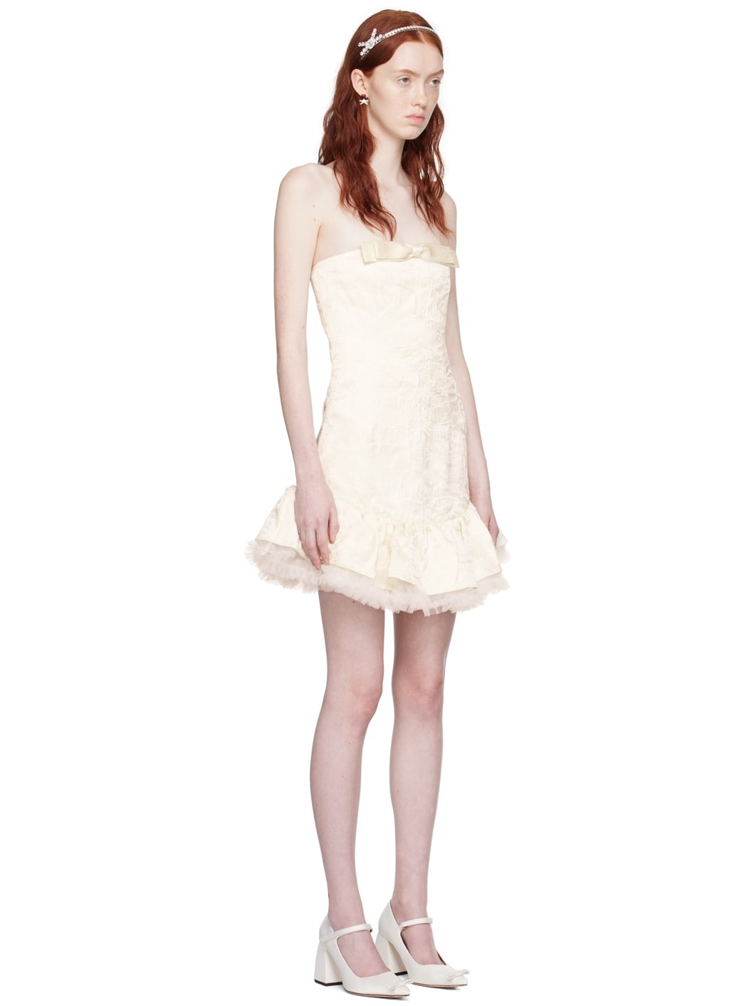Off-White Strapless Minidress - 2