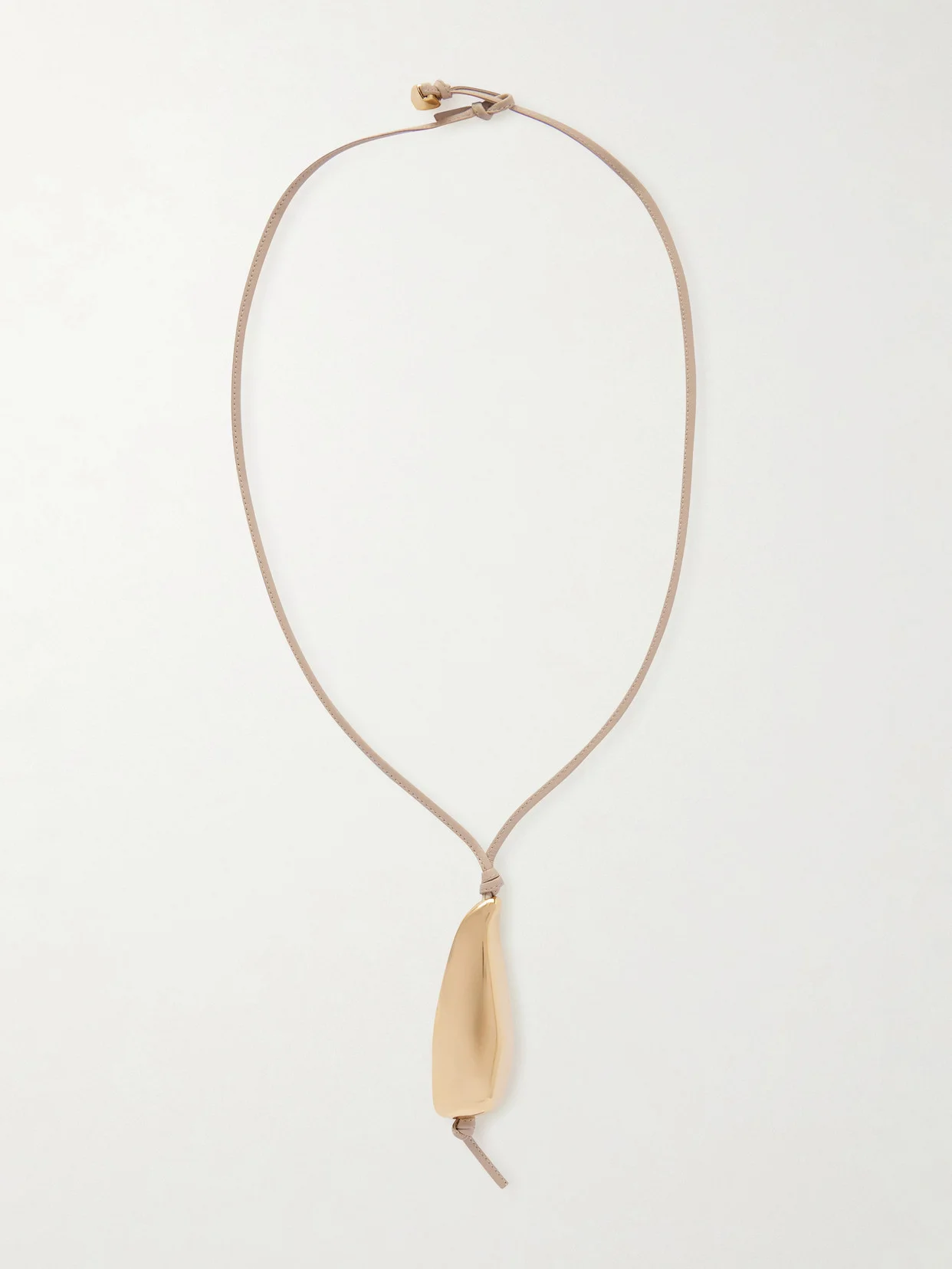 Gold-tone And Leather Necklace - 1