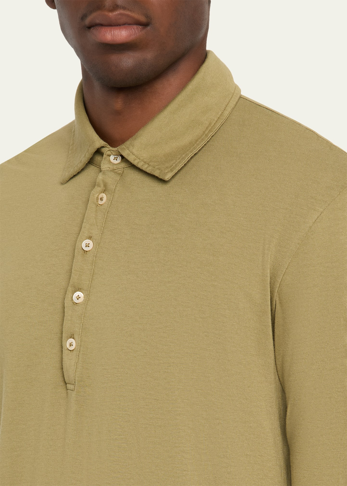 Men's Cotton-Cashmere Polo Shirt - 5
