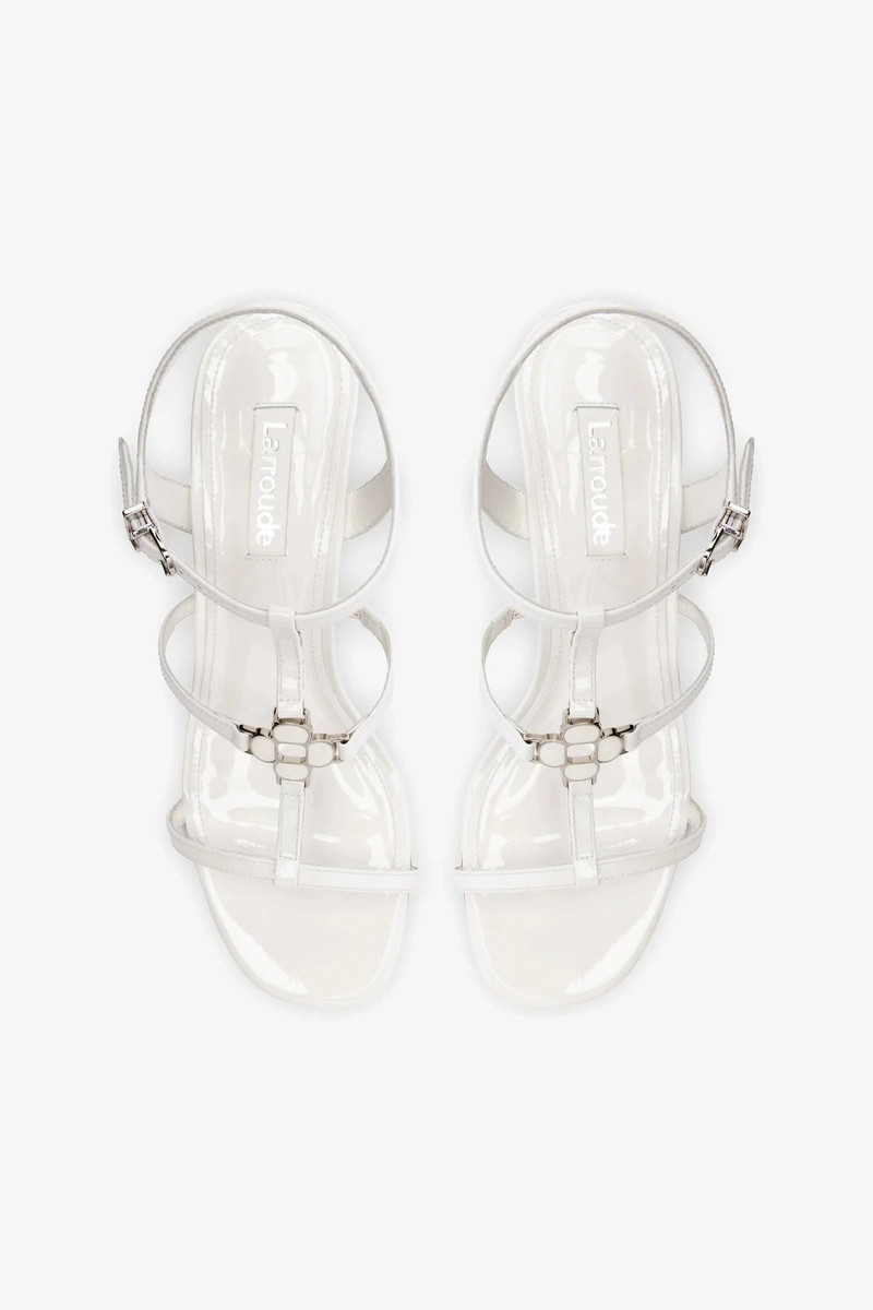 Hana Block In White Patent Leather 3
