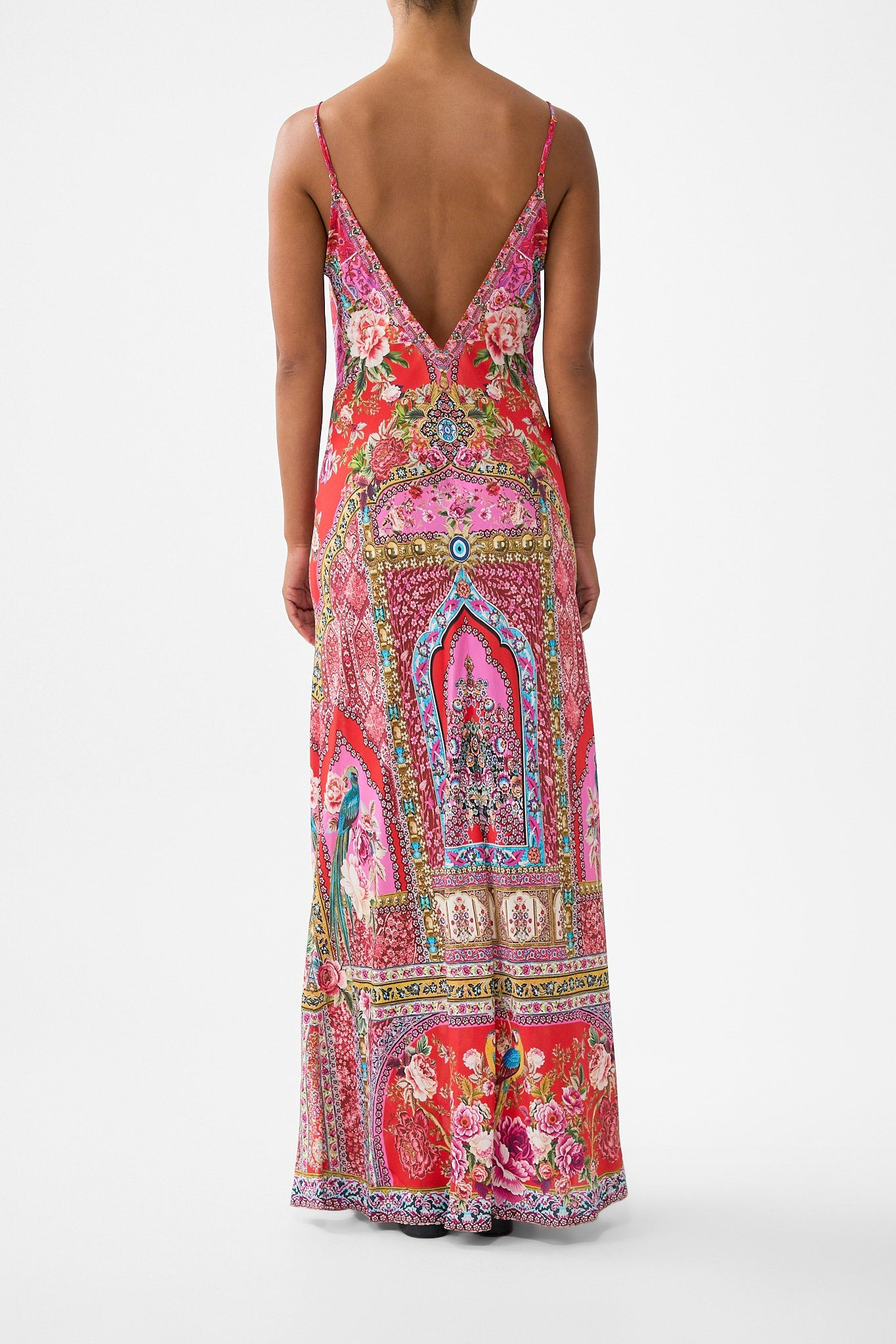 V-NECK FULL LENGTH BIAS SLIP DRESS - 3