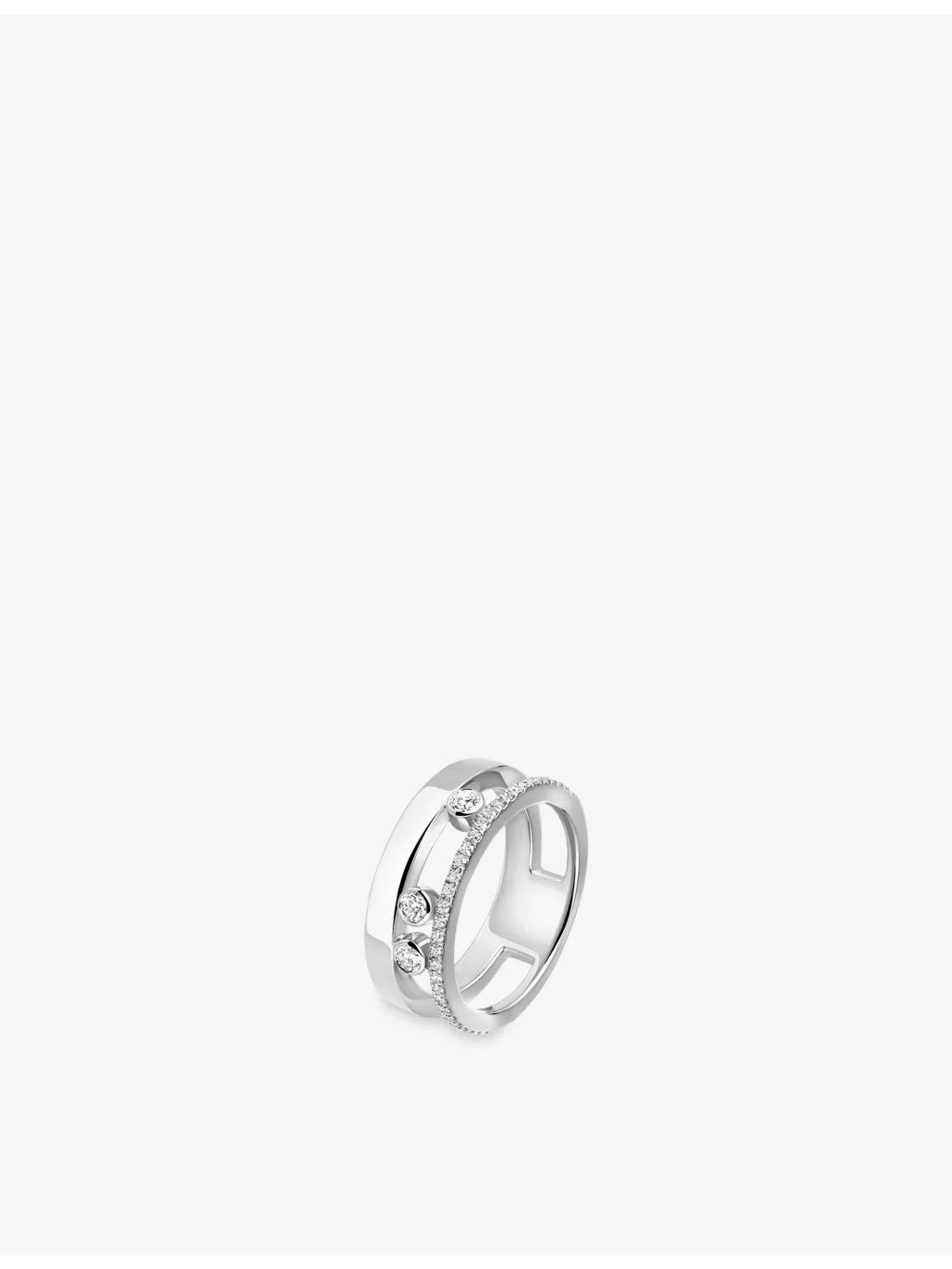 Move Romane 18ct white-gold and diamond ring - 1