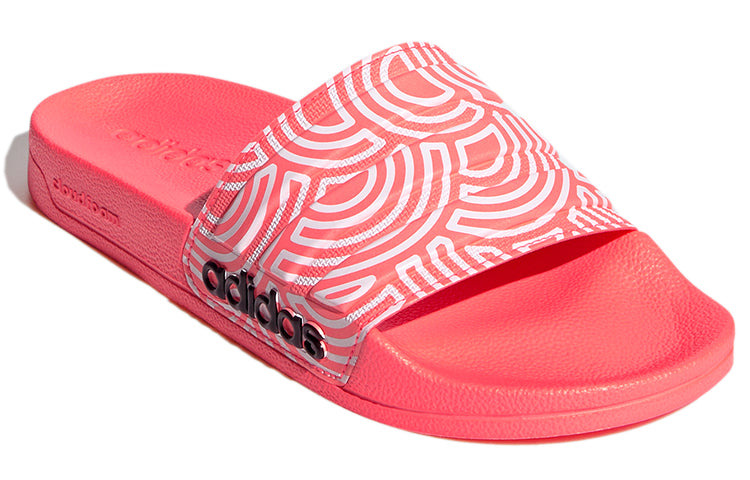 (WMNS) adidas Adilette Shower Slipper Pink/White FX1199 - 3