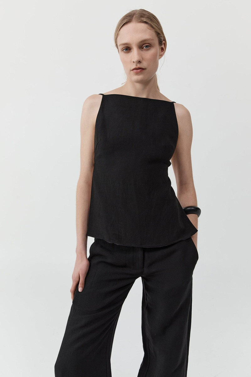 Square Backless Top - Black 1