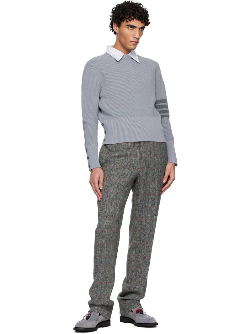 Thom Browne Navy Cotton Cardigan Stitch 4-Bar Sweater outlook