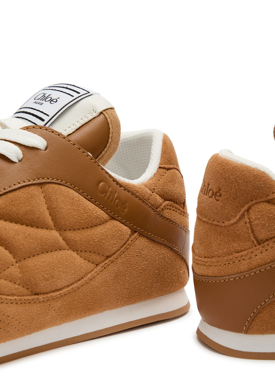 Chloe Kick Quilted Suede Sneakers - 4