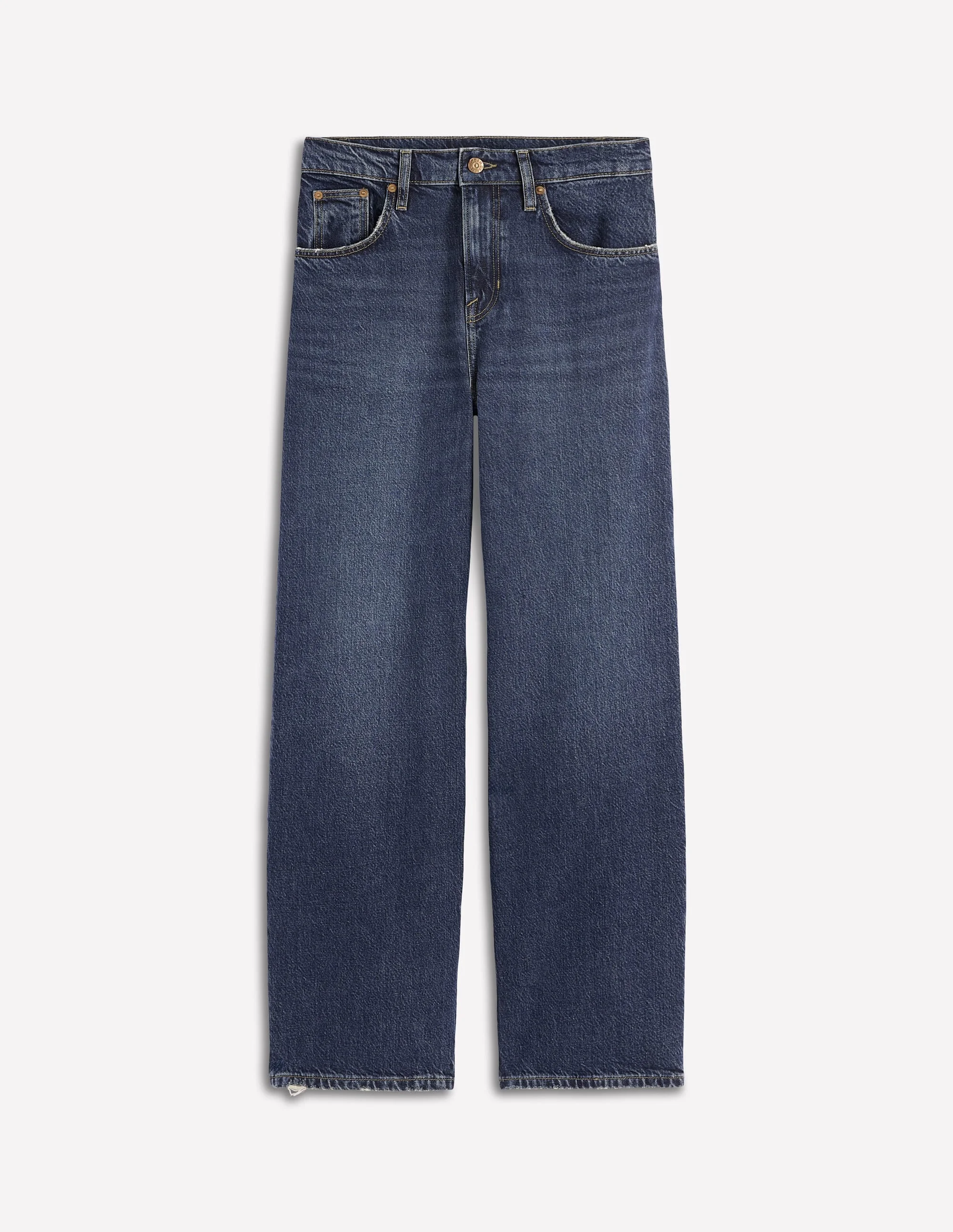 Mid Rise Relaxed Leg Jeans-Dark Vintage - 1