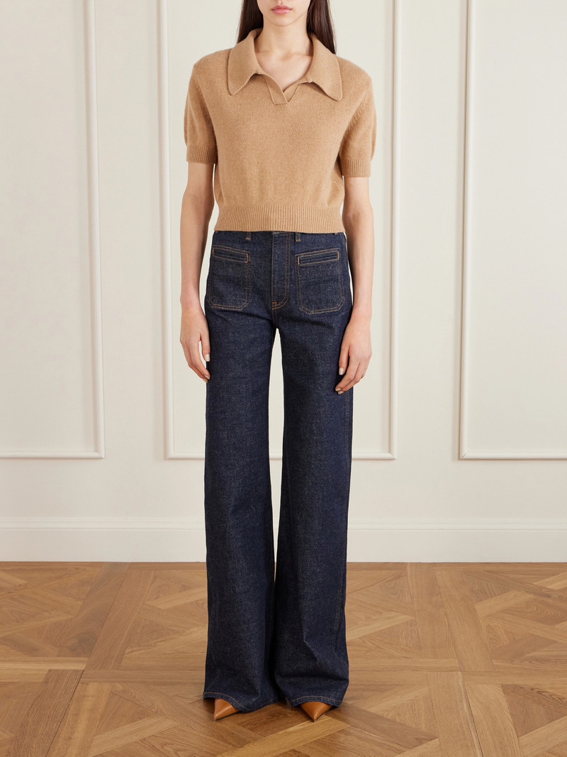 KHAITE Leni Cropped Wool And Cashmere-blend Sweater outlook