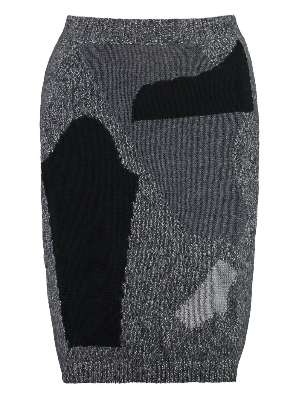 asymmetric knit skirt - 1