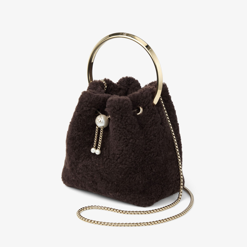 JIMMY CHOO Bon Bon
Chocolate Bucket Bag with Metal Handle outlook