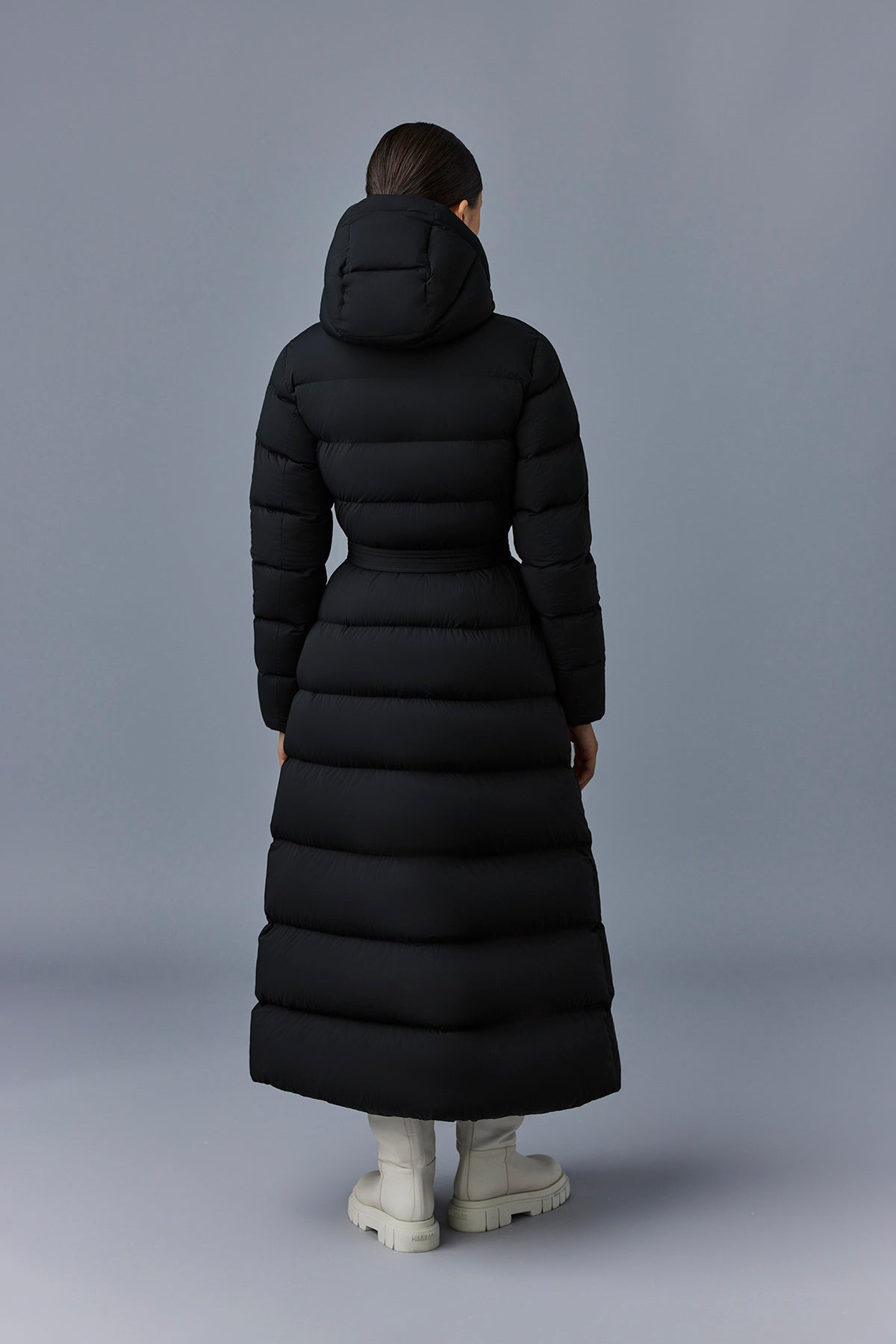 CALINA-CITY Stretch light down maxi coat - 4