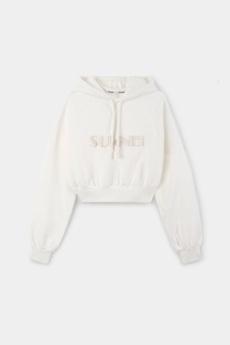 EMBROIDERED CROPPED HOODIE / 먼지 - 1