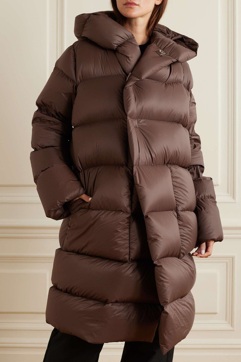 Hooded quilted shell down coat 3