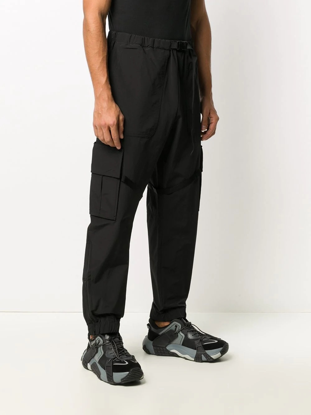 OFFF belted-waist cargo trousers - 3