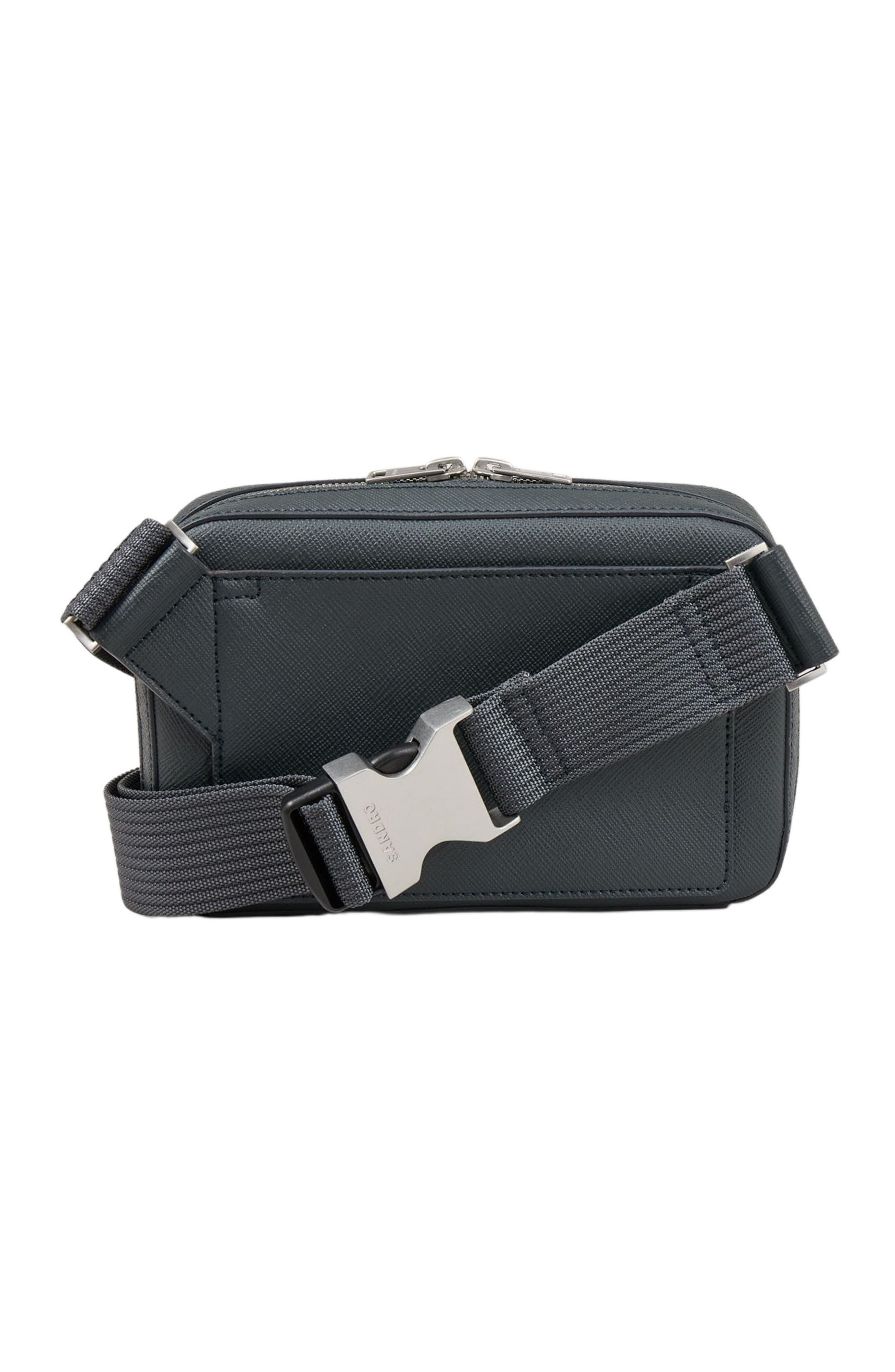 SANDRO Small reconstitued leather bag in Steel at Nordstrom - 5
