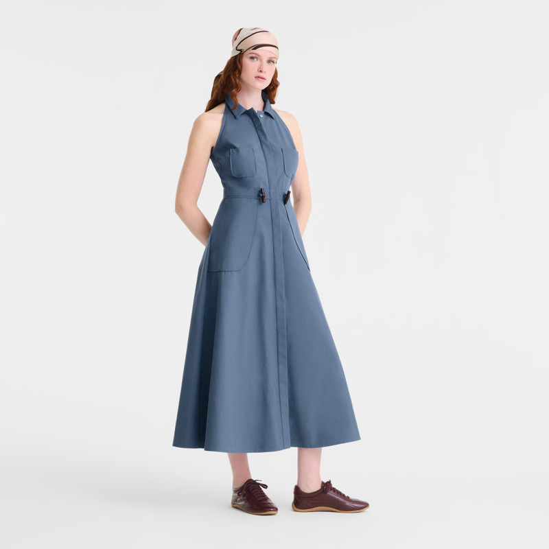 Longchamp Long dress Slate - Popelin outlook