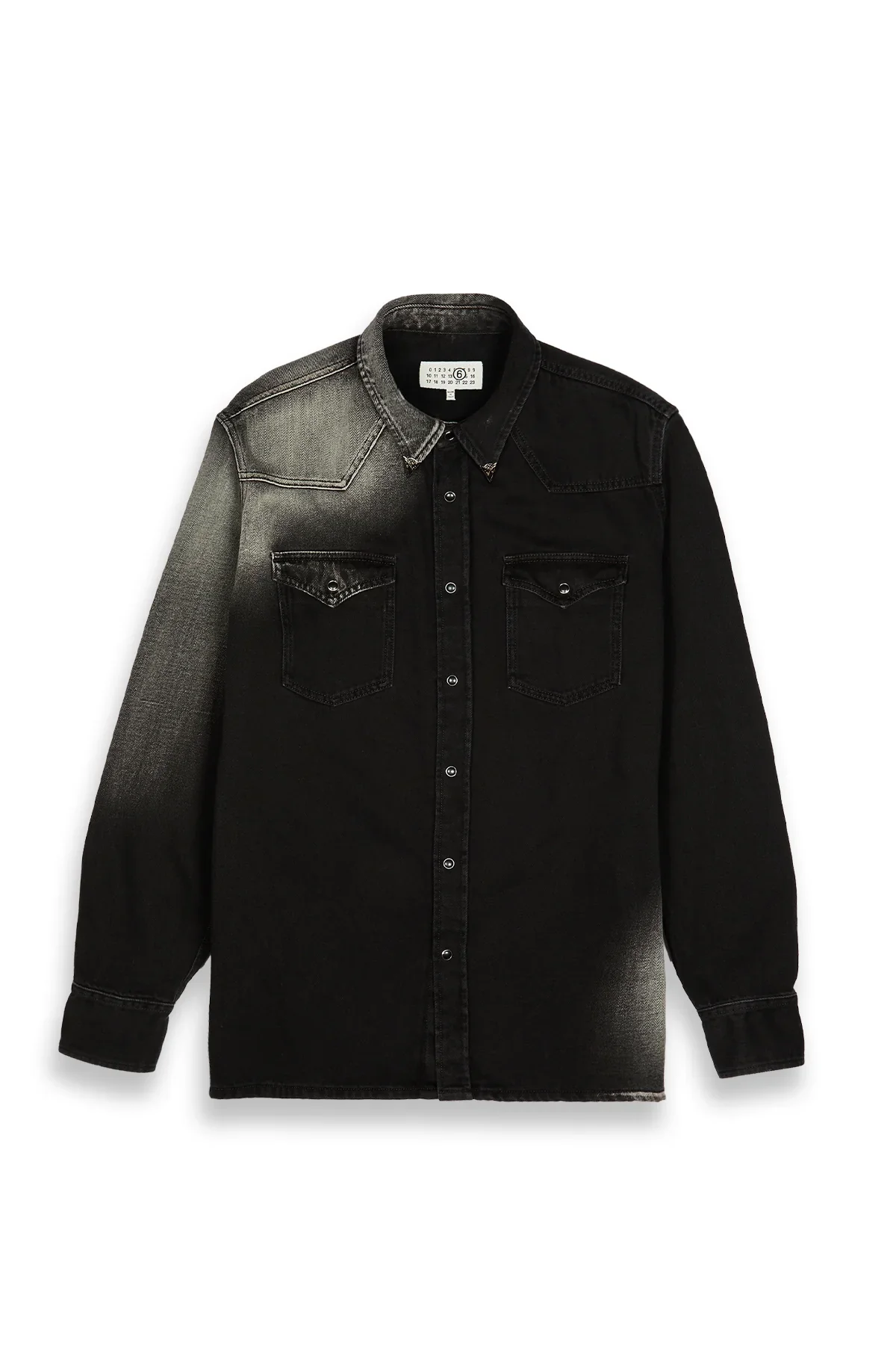 MM6 Maison Margiela Ombre Denim Shirt Black - 1