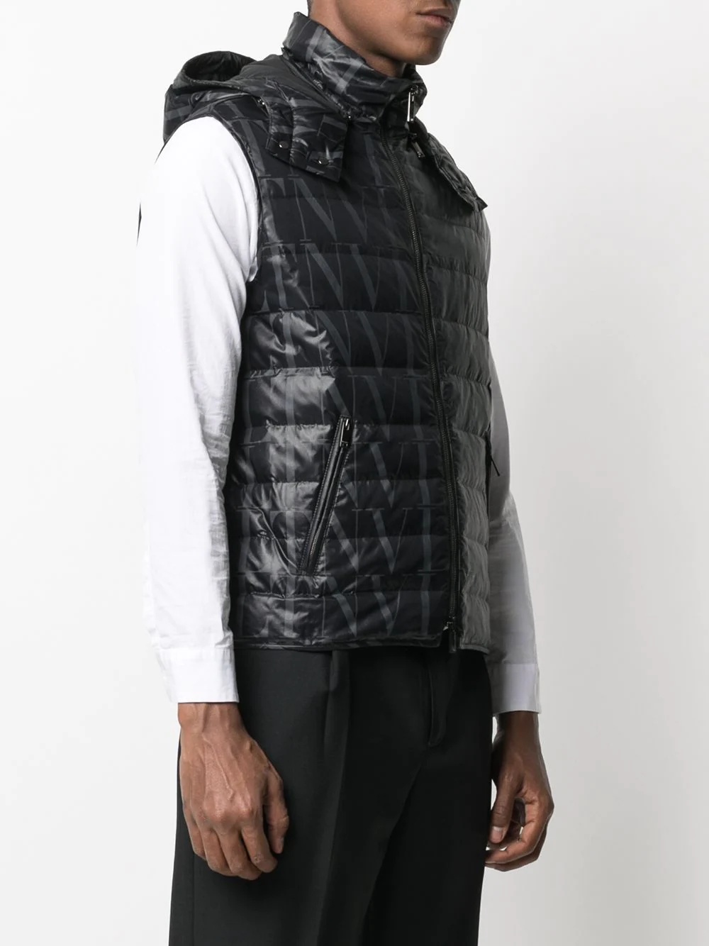 padded logo gilet - 3