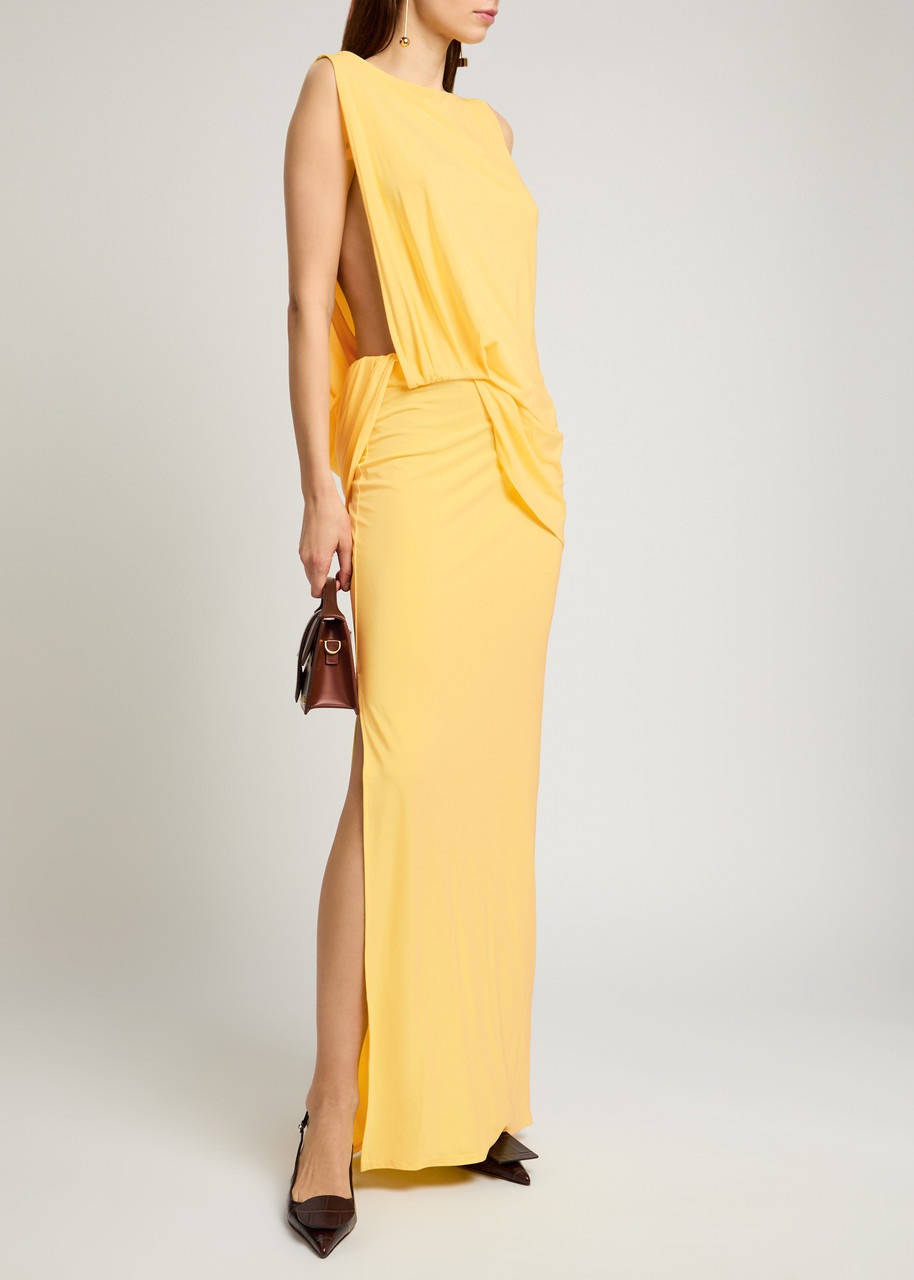 Jacquemus La Robe Peplo Longue Jersey Maxi Dress - 4