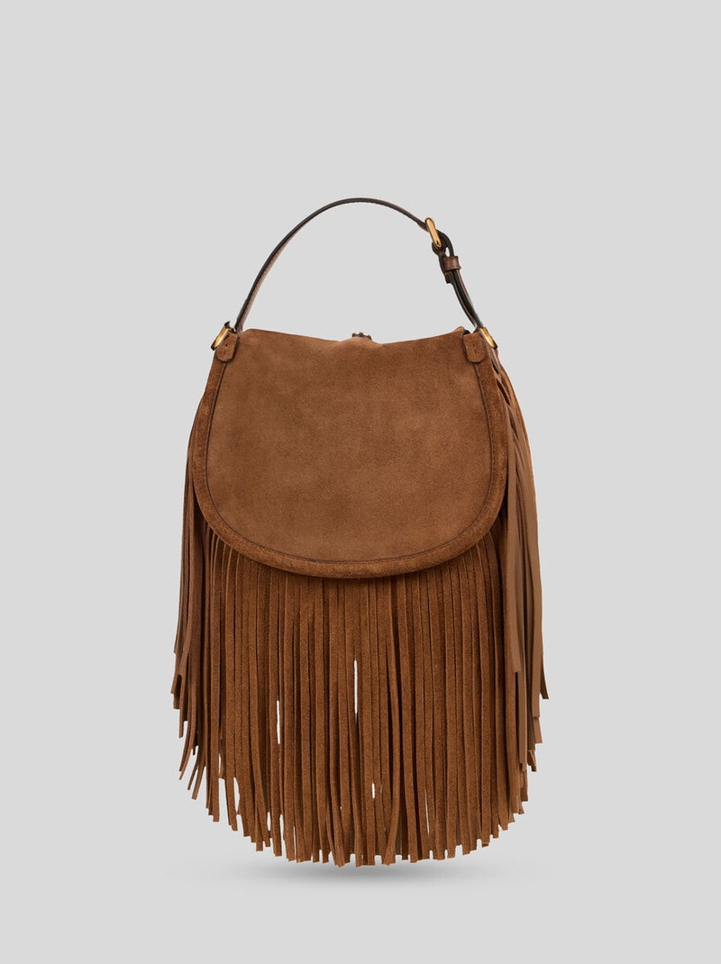 Etro SMALL SUEDE PONY BAG WITH FRINGES outlook
