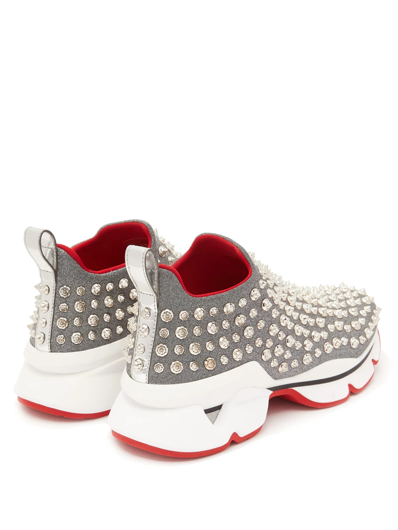 Spiky Sock crystal-studded neoprene trainers - 4