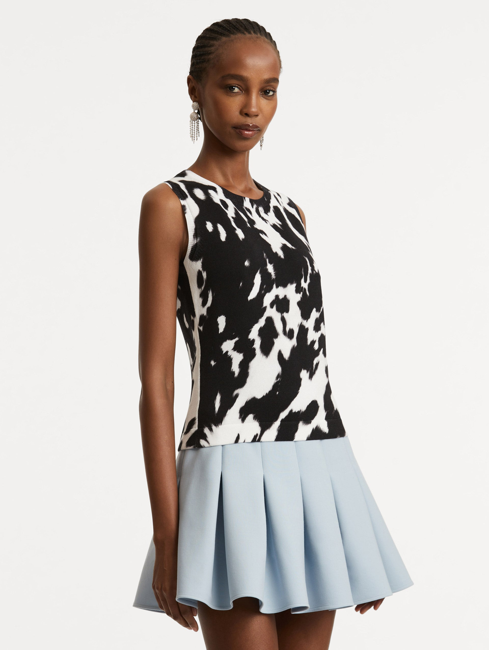 COWHIDE PRINTED TANK - 4