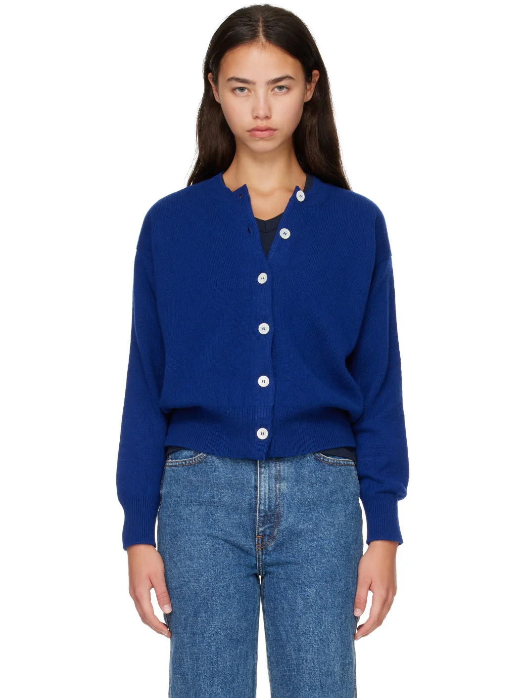 Blue Ada Crewneck Cardigan - 1