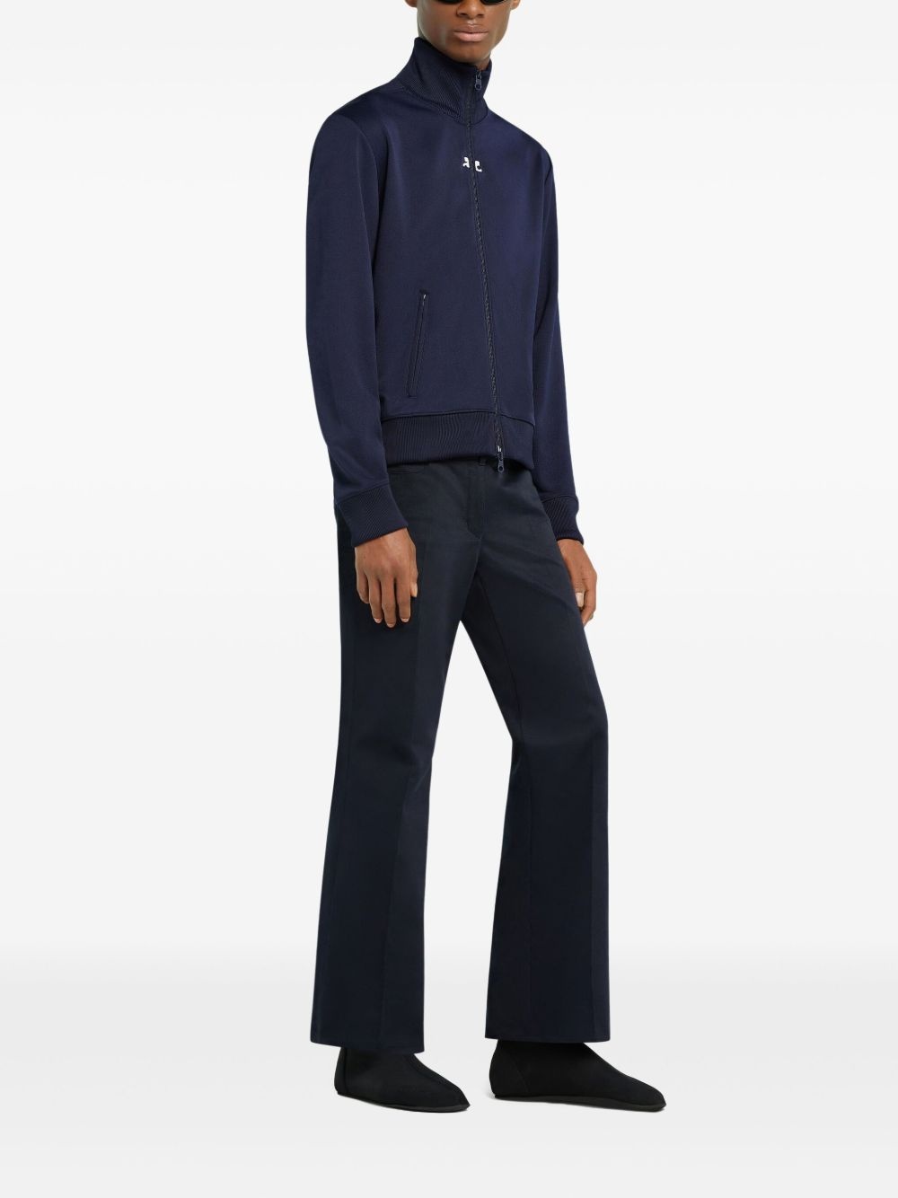 logo-embroidered track jacket - 3