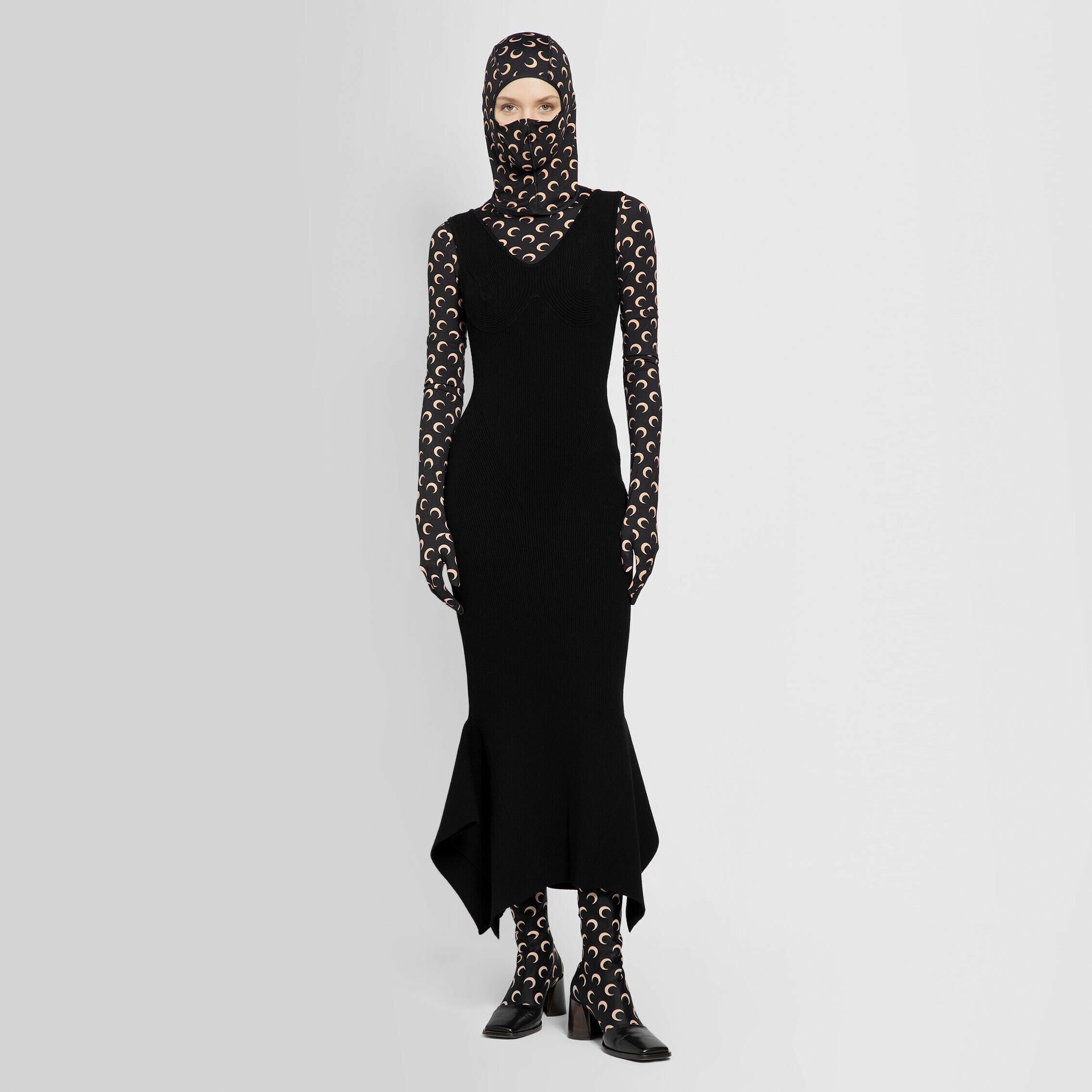 MARINE SERRE WOMAN BLACK DRESSES - 4