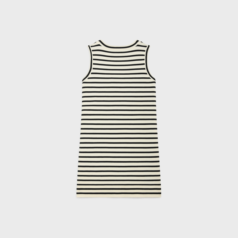 CELINE triomphe marinière mini dress in wool outlook